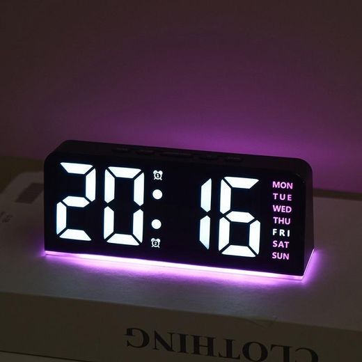 Generic Horloge Réveil Numérique LED GH 8033 avec Alarme et Jours de la Semaine - image 4