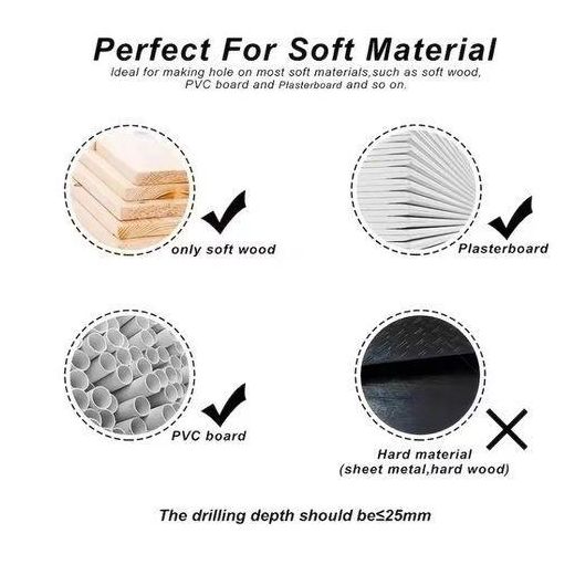 Generic Coffret de 11 Scies Cloches pour Bois, Placo et PVC - Kit Trépan Universel pour Perceuse avec Boîte de Rangement - image 3
