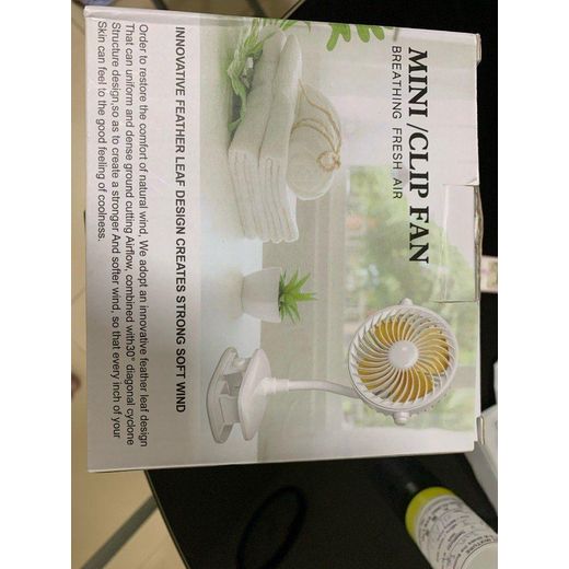 Generic Mini Ventilateur à Pince Portable – Rechargeable USB, Mini Clip Fan