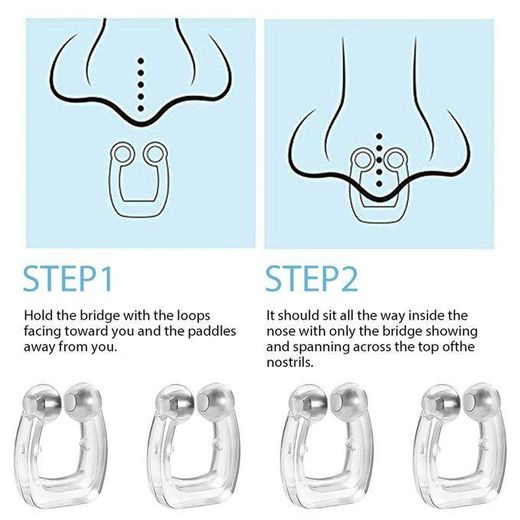 Generic Anti - Ronflement Set De 4 Pièces Silicone Magnétique Nasal Clip Anti - Ronflement Solution Hommes Femmes Anti - Ronflement- - image 3