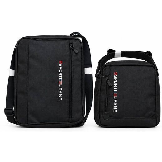 Lot De 2 Sacs Bandoulière petit et grand noir Importé De France 