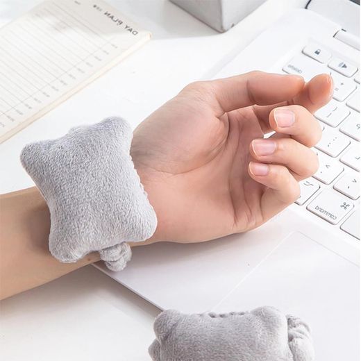 ShebSheb Coussin repose‑poignet portable (1 pièce) – soutien ergonomique doux en peluche pour clavier et souris, confort de frappe et travail de bureau - image 4