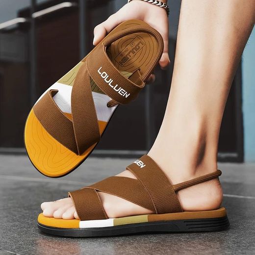 Gukbis Sandales pour hommes, chaussures plates à bout ouvert et chaussures de plage - image 4