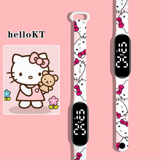Fashion Seconde génération montre électronique pour enfants bracelet de poignet cartoon à LED étudiant - Rose - image 2