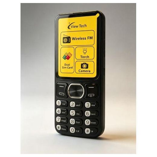 Generic Téléphone portable classique Viewtech VT-E350 Double SIM – Écran 2,0", Radio FM sans fil, Appareil photo, Lecteur de musique – Noir - image 2