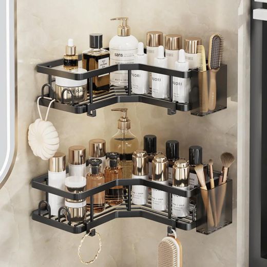 Generic Set d'étagères de rangement d'angle pour salle de bain - image 2