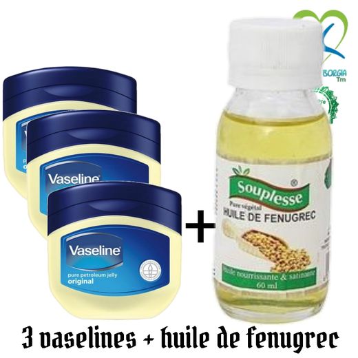 Vaseline 3 Vaselines 50ml + Huile De Fenugrec