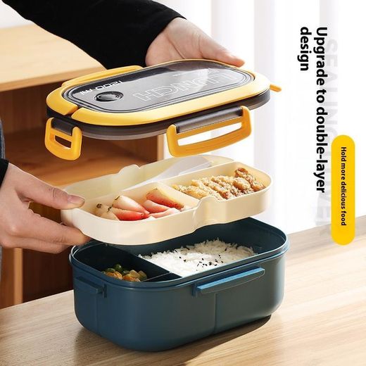 Generic Boîtes à déjeuner et sacs à main étanches avec poignées cachées pour enfants et adultes, parfaits pour les écoles, les bureaux et en plein air (bleu) - image 3