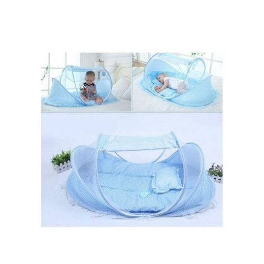 Generic    Matelas Avec Moustiquaire - Pour Bebe - 0-8 Mois - Bleu HF