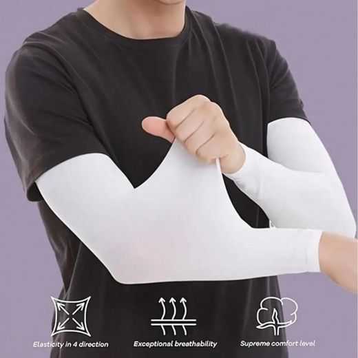 ShebSheb Manchons de bras rafraîchissants 3 paires, nylon en soie glacée, extensibles et à séchage rapide pour le cyclisme - image 3