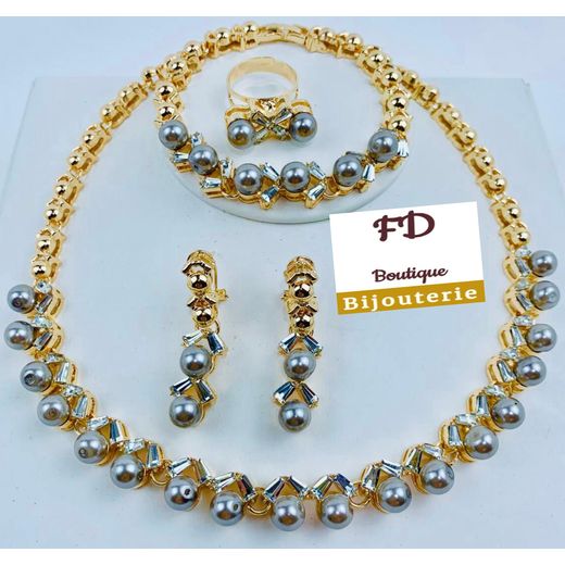 Ensemble Parure Bijoux Or Plaqué