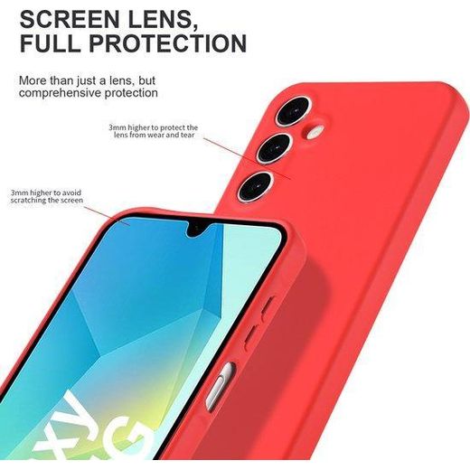 Generic Coque En Silicone Samsung Galaxy A16 + 1 Antichoc 5D - Rouge - image 4