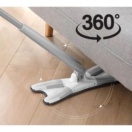 Generic Balai En Microfibre En Forme De X Pour Le Nettoyage Des Sols Avec Tampons Réutilisables - image 4