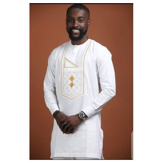 Tunique Homme  De Couleur Blanche