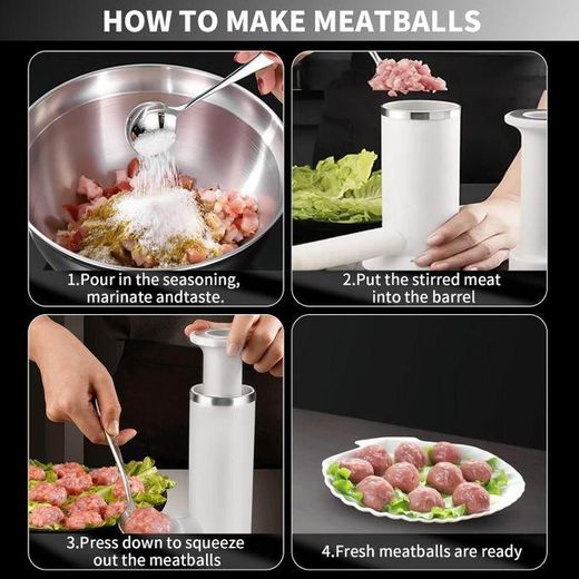 Generic Machine à Saucisses et à Boulettes de Viande 2 en 1 - Manuelle - image 3
