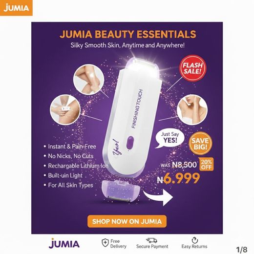 Generic Épilateur Électrique Rechargeable Femme – Rasoir de Précision Sans Douleur – Visage, Bras et Jambes