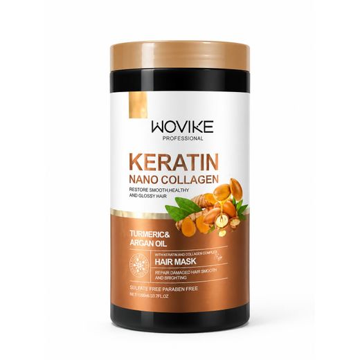 Generic WOVIKE Professional Keratin Nano Collagen Hair Mask – Curcuma & Huile d’Argan 1000ml
