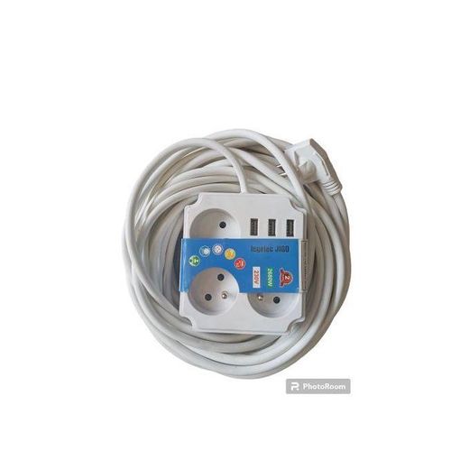 Generic Multiprise Ralonge Électrique 10 Mètres 3 Prise + Usb