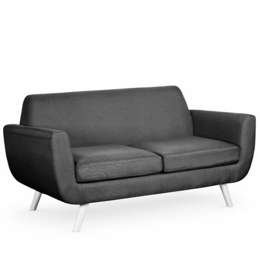 Divan De Fauteuil 3 Places En Tissu D'Ain Gris Foncé