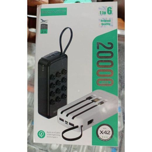 Generic Power Bank Sovo X42 20 000 mAh avec 4 Câbles Intégrés – USB-A, Type-C, Lightning, Micro USB - image 3