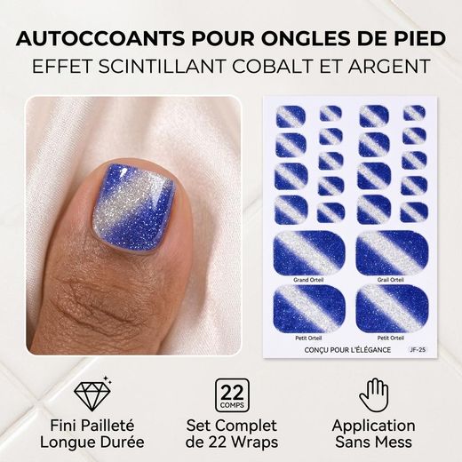 Generic  Autocollants pour ongles, à appliquer sur les ongles des orteils, parfaits pour les rendez-vous galants et les occasions spéciales - image 4