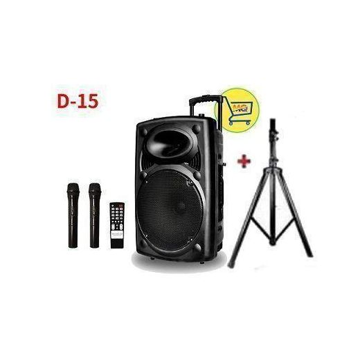 Original Super Power  BAFFLE Enceinte D-15 Haut Parleur Bluetooth Original +2 Micros + Pieds