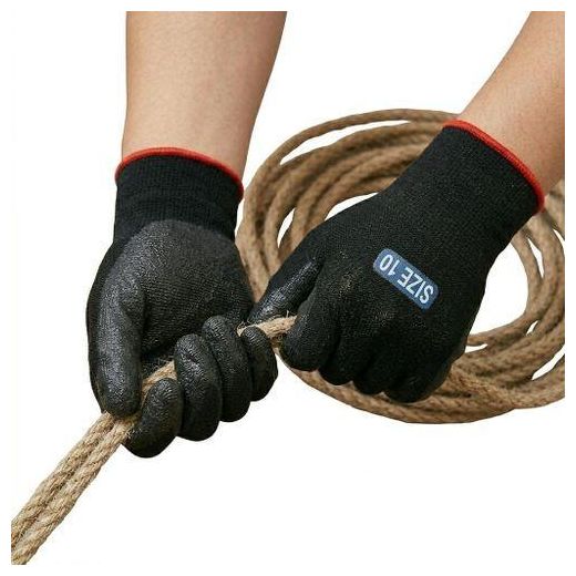 Generic Gants de Travail Professionnels Taille 10 - Ultra-Adhérents & Anti-Dérapants - Protection Haute Résistance pour Manutention et Bricolage - Paume Renforcée