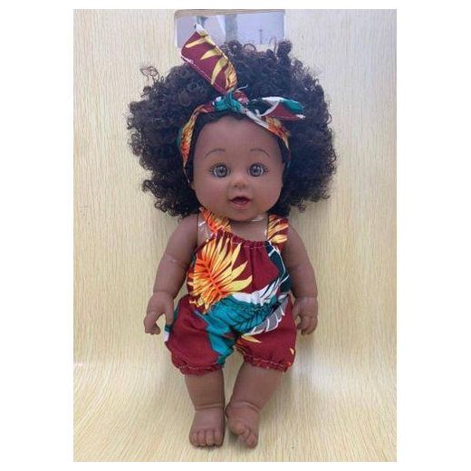 Les Poupees Poupée Noire Africaine 30cm avec vertement variable motif
