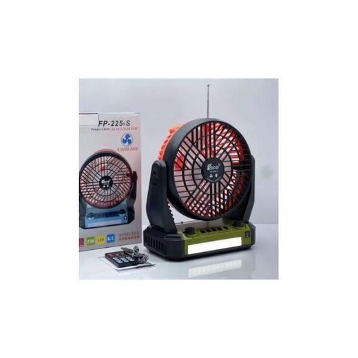 Generic Enceintes Solaires Multifonctionnelles, Ventilateur, éclairage LED, Radio FM, Télécommande Avec Audio Bluetooth - image 3