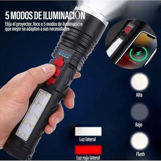 Generic Puissante Lampe De Poche étanche, Rechargeable Par USB - image 3