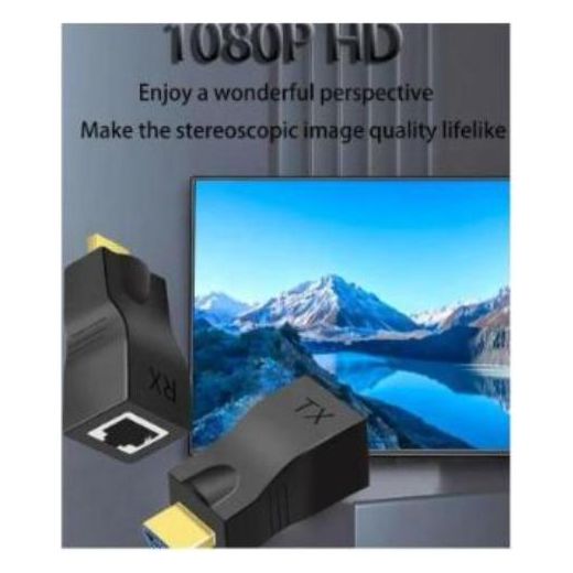 Generic HDTV EXTENDER by cat-6/6A Cable, HDMI sur câble Ethernet Cat6 60m, 1080P, HDMI vers RJ45 - image 2