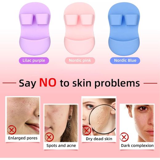 Generic 1pcs Silicone Manual Facial Cleansing Brushes face Finger Face Scrubber Deep Cleaning Skin Care - image 3