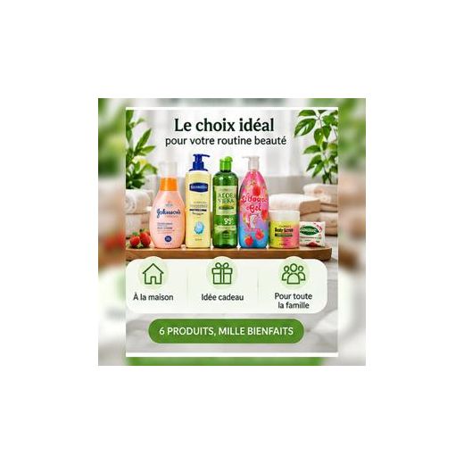 Brand Coffret Soins Corps 6 Produits – Lait Corporel, Gel Douche, Gommage