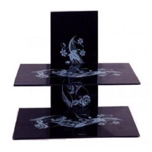 Multi Star Support Mural DVD/Décodeur - 2 étagères - 40 X 28 Cm - LS 803 - Noir