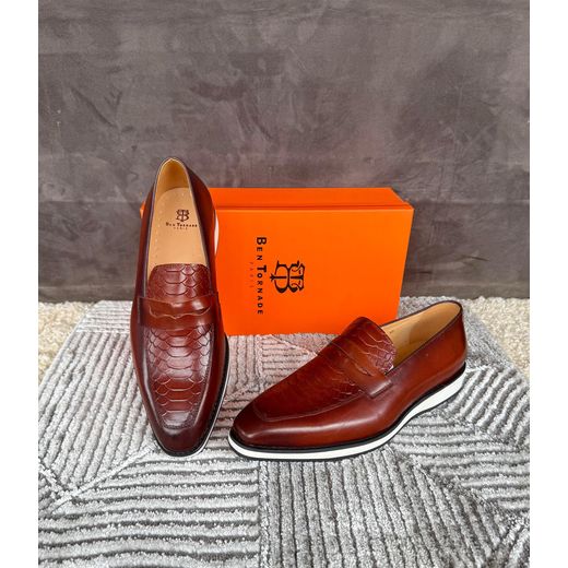 Souliers En Cuir Class Pour  Homme Marron