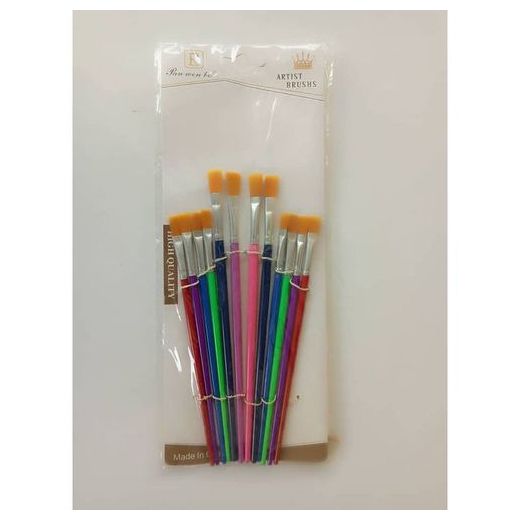 12pcs Pinceau D'artiste Pinceaux De Peinture Professionnels Fournitures D'art Papeterie