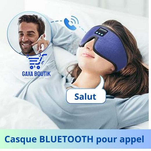Generic Masque de sommeil Bluetooth 3D avec haut-parleurs stéréo ultra-fins et microphone mains libres pour l'insomnie et les voyages - image 3
