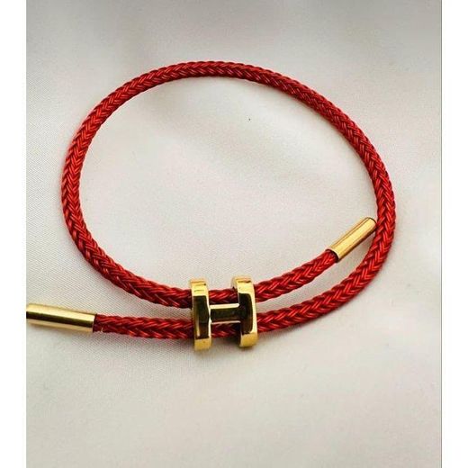 Bracelet En Corde H Ajustable YinuoJewelry, Boucle En Métal Doré, Motif Lettre NB