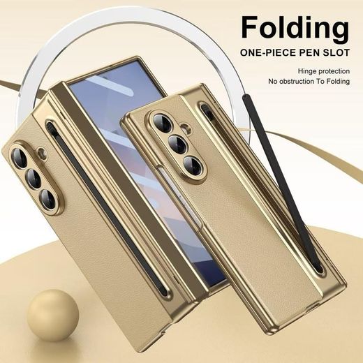 Generic Etui a rabat compatible Samsung Galaxy Z Fold 8 Ultra avec Stylet S intégrée - OR - image 2
