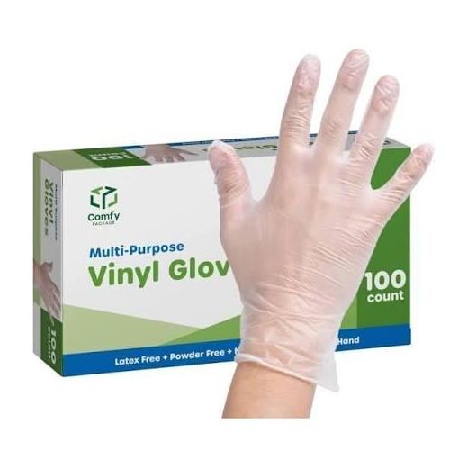 Generic Gant en vynil transparent,  paquet de 100 pcs