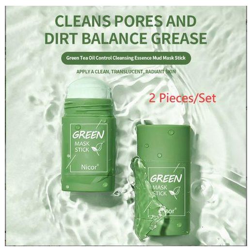 Generic 2 Pieces/set Le Bâton De Masque De Thé Vert Green Mask-vert - image 2