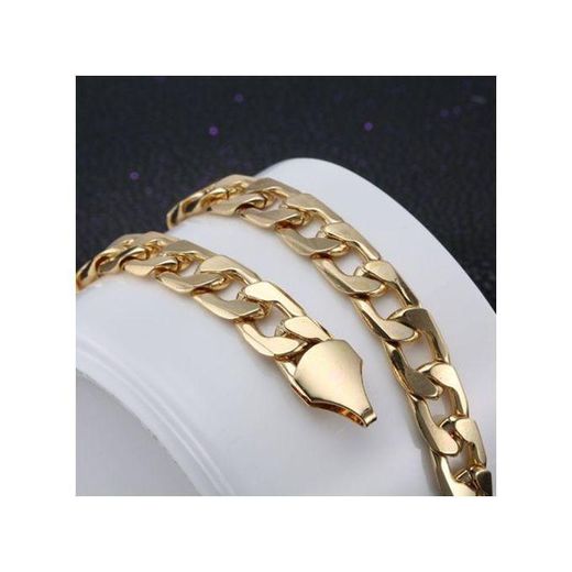 Fashion Men's Punk Stainless Steel Necklace Hip-hop Chain Cuban Brake Chain - image 3