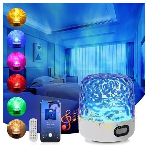 Generic Projecteur de ciel étoilé à LED avec haut-parleur Bluetooth, lampe solaire sans fil avec 16 éclairages, lampe Galaxy Luxocean rechargeable