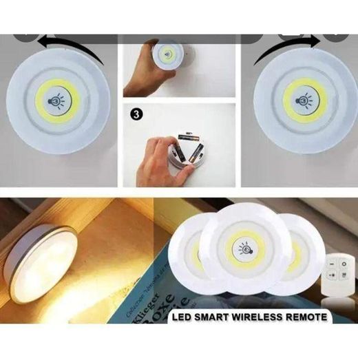 Generic Agréable Super Lumineux Sous-meuble Lumière LED Télécommande Sans Fil Dimmable Garde-robe Lampe De Nuit Maison Chambre Placard Cuisine - image 2