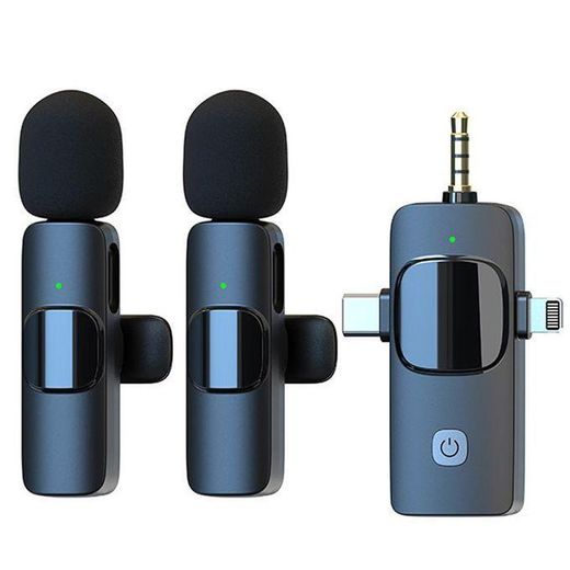 Generic Microphone cravate sans fil double Type-C pour IPhone Android IPad IOS