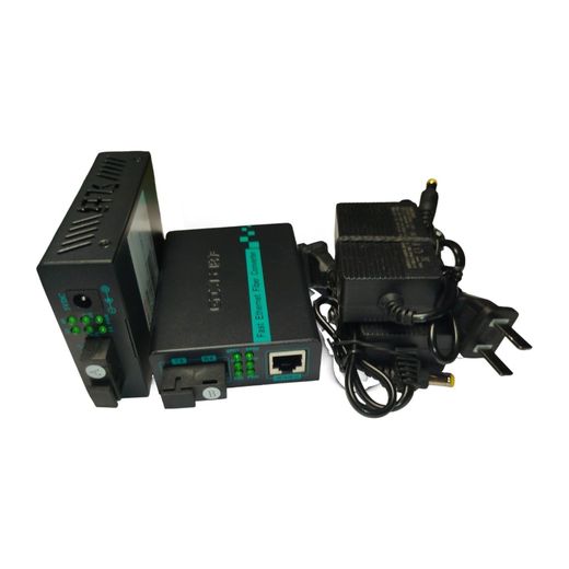 Generic Convertisseur Fibre Optique Gigabit 1 Port SC vers 4 Ports Ethernet RJ45 - Portée 20 KM (5V) - image 2