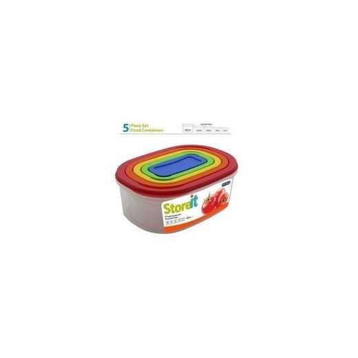 Generic Bol De Stockage Nourriture Avec Couvercle En Plastique - 5pcs – Transparent - image 2