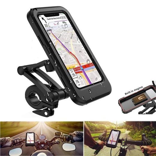 Generic Support De Téléphone Portable Pour Vélo Et Moto, Étui Étanche De Guidon De Rétroviseur - image 4