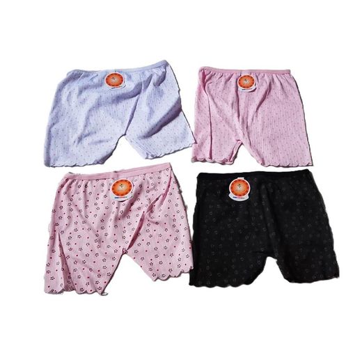 Fasfion 4 paquets enfants coton sous-vêtements culottes boxeur shorts rose violet jaune rouge pour bébé filles 2 ~ 7 ans