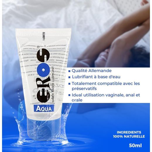 SEXTOYS Gel Lubrifiant Sexuel vaginal anal a base d'eau- EROS AQUA 50ml
